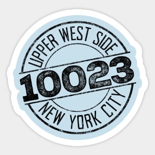 Upper West Side 10023 (Black print) Sticker